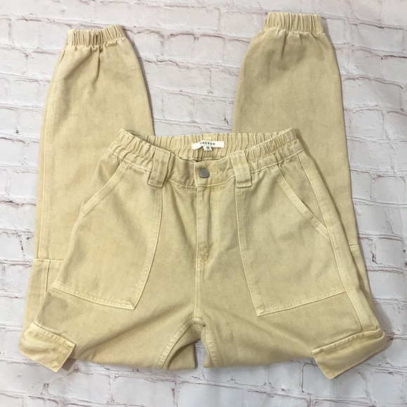 💙PacSun Yellow Tan Cargo Joggers - Picture 7 of 8